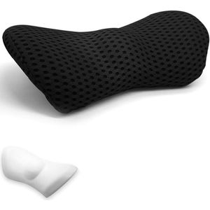 Thelau - Orthopedisch Lendenkussen van Traagschuim - Ergonomisch Rugkussen voor Lendensteun thuis en onderweg