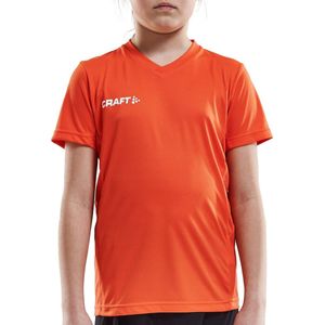 Craft Squad Jersey Solid Sportshirt - Maat 134  - Unisex - oranje - wit