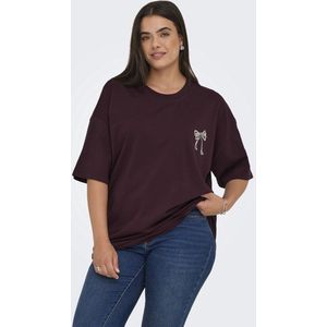 ONLY CARMAKOMA - CARWINOVA LIFE O-NECK LOOSE TEE JRS - Dames - T-shirts