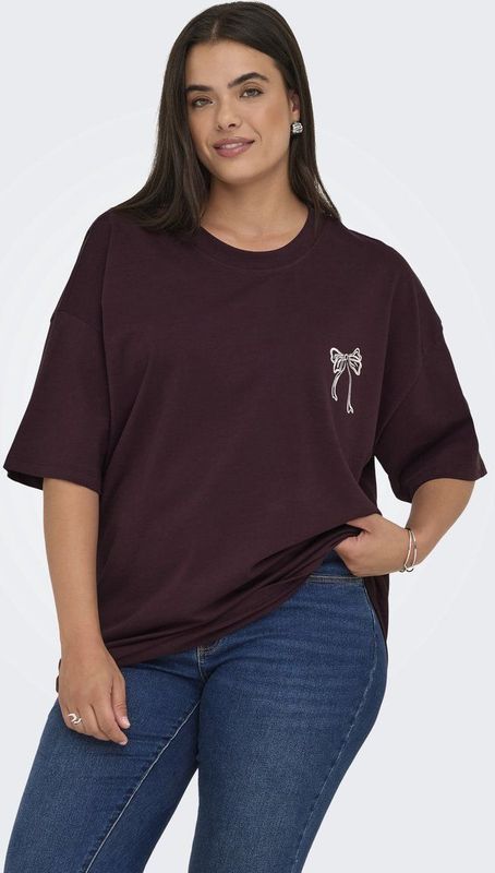 ONLY CARMAKOMA - CARWINOVA LIFE O-NECK LOOSE TEE JRS - Dames - T-shirts