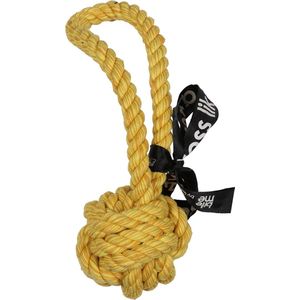 Ebi - Speelgoed Voor Dieren - Hond - 'are You Knots' Bal Met Lus 28cm Geel - 1st