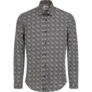 Gabbiano Overhemd Overhemd Met Unieke Print 333758 201 Black Mannen Maat - S