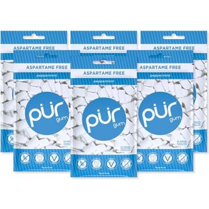 PUR GUM PEPPERMINT suikervrije kauwgom 12x77G