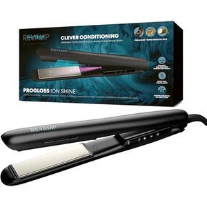 Keramische Haarstijl Gladmaker met Ion Technologie en Variabele Warmte-instellingen - Zwart