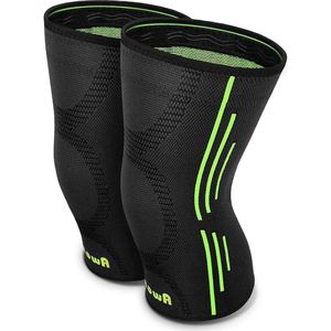 Kniebrace ondersteuning compressieklem - elastische ademende kniebeschermers voor sport artritis patella gewrichtsblessure herstel - 1 paar - unisex