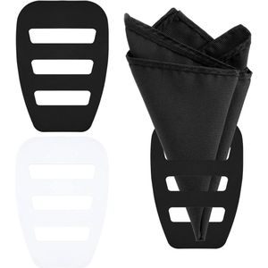 Zakdoekhouders voor heren - Set van 2 stuks - Vaste clip - Poche-organizer voor bruiloft, pak en diner