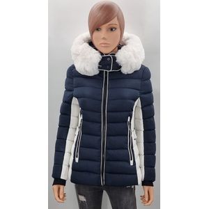 Wulux - Dames Jas - Dames Winterjas - Getailleerd Model - Blauw - Maat XXL