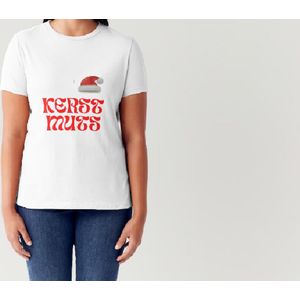 Kerst - t-shirt - Kerst Muts - wit -shirt