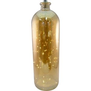 Peha Decoratiefles Led 13 X 40 Cm Glas Transparant/goud