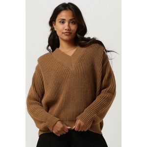 Amaya Amsterdam Jordan Knitwear Truien & vesten Dames - Sweater - Hoodie - Vest- Bruin - Maat L