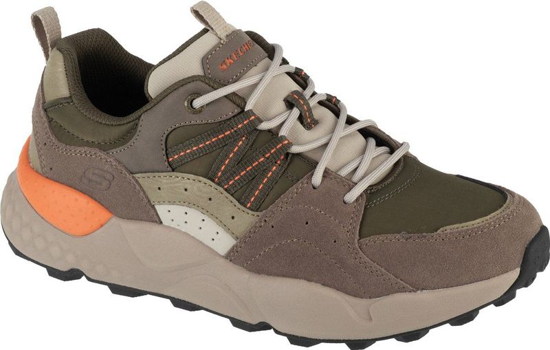 Skechers - Bendino Dormer - Sneakers - Donker Taupe - Lederen Mesh