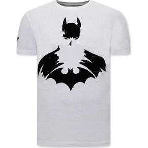 Coole Shirts Heren - Batman Print - Wit