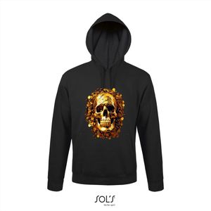 Hoodie 2-160 Coin Skull - Zwart, xS