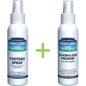 Deo-duo: voetdeo & schimmelspray - behandel je voeten én je schoenen.