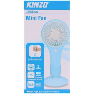 Kinzo Cooling Mini Fan- Mini ventilator- Wit- Handig op vakantie- Vakantie- Airco