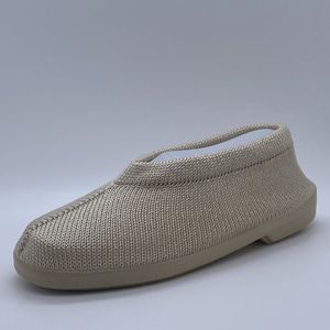 Gebreide Portugese Schoen - Beige Gold - Maat 45 - Instappers - Pantoffel