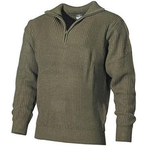 Heren Navy Trui met Rits - Warme Polyacryl Troyer voor Buitenactiviteiten