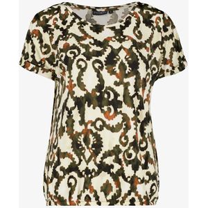 TwoDay dames top met print beige groen - Maat 3XL
