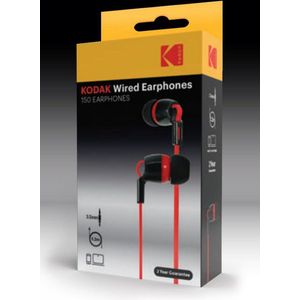Kodak - 150 - Oordopjes - Zwart - Bedraad - 3,5mm Aansluiting