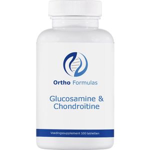 Glucosamine en chondroïtine - 500 mg - 100 tabletten - oesterschelp - glucosaminesulfaat - chondroïtinesulfaat - kraakbeen - gewrichten