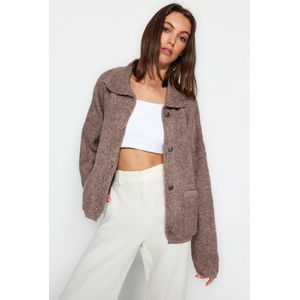 Trendyol Nertsen Vest Met Wijde Pasvorm, Polohals En Boucle-Tricot Twoaw24Hi00177