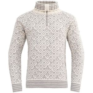 Devold Of Norway - Svalbard - Wool Zip Neck Trui - Felrood - 100% Scheerwol