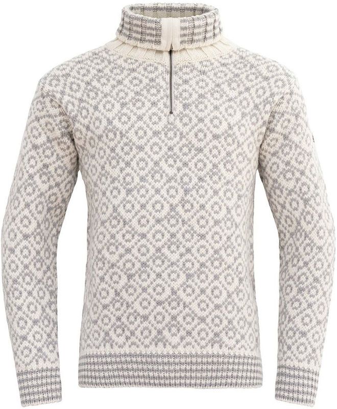 Devold Of Norway - Svalbard - Wool Zip Neck Trui - Felrood - 100% Scheerwol
