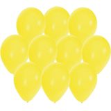 Bellatio Decorations ballonnen - 45 stuks - geel - 27 cm - helium of lucht - verjaardag / versiering