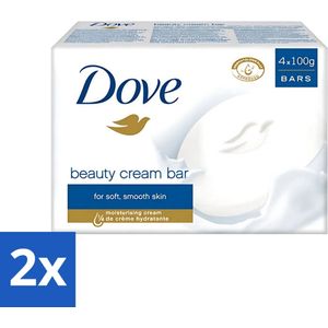 Dove - Zeep - Beauty Cream Bar - Verzachtend en kalmerend - 4 x 100 g - Voordeelverpakking - 2 stuks