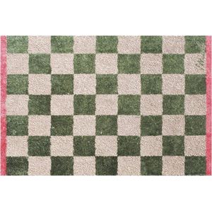 Mad About Mats - DINO - deurmat/badmat - wasbaar - ruitjes - droogloop/touch - 50x75cm