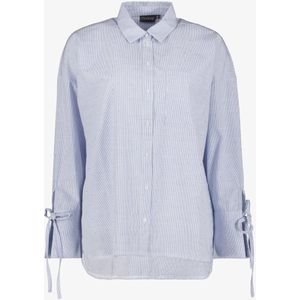 TwoDay gestreepte dames blouse strass steentjes blauw - Maat M