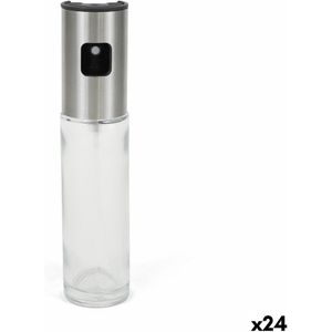 Flesje La Mediterránea Luxe Transparant Zilverkleurig Glas 100 ml (24 Stuks)