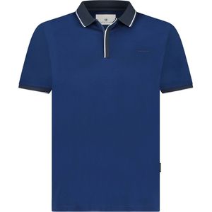State of Art - Jersey Polo Donkerblauw - Modern-fit - Heren Poloshirt Maat L