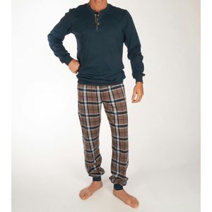 Ringella Pyjama lange broek - 242 Blue - maat XXL (XXL) - Heren Volwassenen - 100% katoen- 3541216-242-XXL