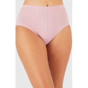 Damart - Set van 3 maxislips van pointelle-breisel - Dames - Roze - 50/52