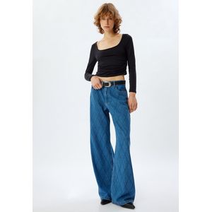 Normale taille Brede pijpen Jeansbroek
