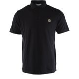 Stone Island - Poloshirt - Zwart - Katoen - Elastaan - Korte Mouwen