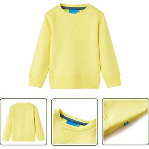 vidaXL Meisjestrui - Kindertrui - Kindertrui 104 lichtgeel - Jongenstrui - Lichtgele Trui - Kindermode