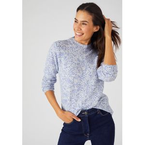 Damart - Wollen trui met print - Dames - Grijs - M