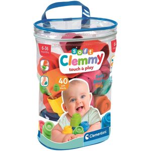 Clementoni Soft Clemmy - Stapelblokken - Baby Blokken - 40 Zachte Speelblokken - 6-36 maanden