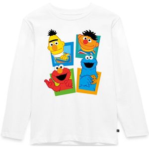 Sesamstraatnaambord Ernie en Bert Premium T-Shirt Kinderen Met Lange Mouwen