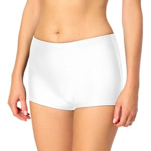 Bellivalini BLV-Leila Dames Zwembroek - Zwemshorts - Bikinibroekje - Elastische tailleband - Polyamide & Elastaan - Wit - S