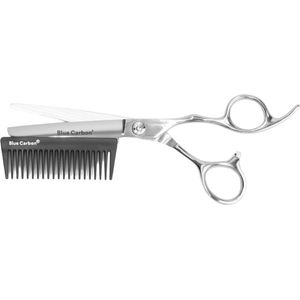 Blue Carbon X Kapperskam en schaar in één - Kamschaar - Snel haren knippen - Barber Kam - Knipkam - Haaraccessoires