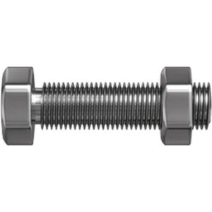 Tapbout met moer M8x50 gegalvaniseerd 4 stuks. I-Fix.