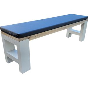 Wood4you - Bank Seattle - Steigerhout wit incl kussen 200 cm