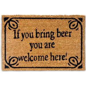 Deurmat humor If you bring beer you are welcome here