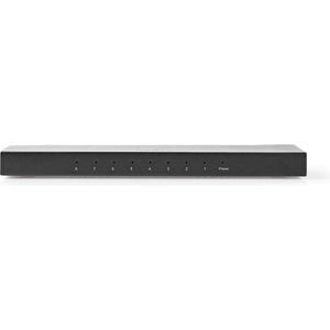 Nedis HDMI-Splitter - 8-Poorts poort(en) - HDMI Input - 8x HDMI Output - 4K@60Hz - 18 Gbps - Metaal - Antraciet