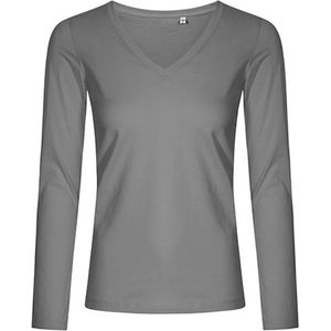 Promodoro Women´s V-Neck T-Shirt Long Sleeve XO1560 - Steel Grey (Solid) - 3XL