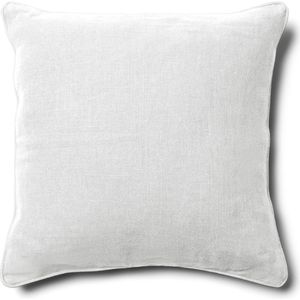 Riviera Maison Kussenhoes 50x50 Wit linnen effen kleur - Verona sierkussen vierkant