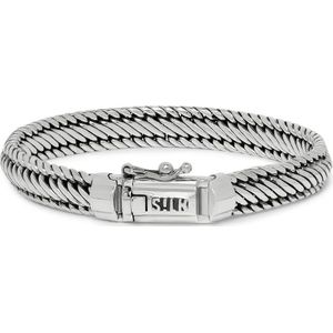 SILK Jewellery - Zilveren Armband - Weave - 743.21 - Maat 21,0